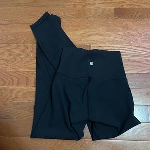 lululemon wunder train leggings, size 0, black, 25 inch